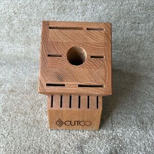 Cutco Wooden Knife Block in Natural Brown